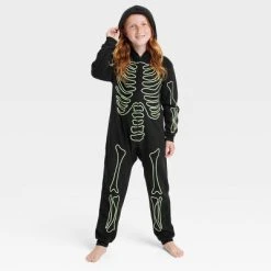 Kids' Glow-In-The-Dark Skeleton Halloween Matching Family Union Suit - Hyde & EEK! Boutique™ Black -Hyde and Eek Cosplay Store GUEST e9c935d7 e651 4229 8f53 dd22893c803d 2