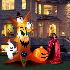 Tangkula 8FT Inflatable Halloween Three White Ghosts with Pumpkin Blow-up Yard Decoration w/Built-in LED Lights & Rotating Lamp Stable & Waterproof 15 Tangkula 8FT Inflatable Halloween Three White Ghosts with Pumpkin Blow-up Yard Decoration w/Built-in LED Lights & Rotating Lamp Stable & Waterproof -Hyde and Eek Cosplay Store GUEST edf388d6 6763 4700 82e8 4561c03283ec