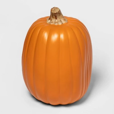 Hyde & EEK! Boutique 13" Carvable Faux Halloween Pumpkin Orange - Hyde & EEK! Boutique™ 2 Hyde & EEK! Boutique 13" Carvable Faux Halloween Pumpkin Orange - Hyde & EEK! Boutique™ - Image 2
