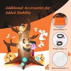Tangkula 6 FT Tall Halloween Inflatable Decoration Outdoor Blow Up Dead Tree with Vampire Owl Bat Pumpkin Bright LED & RGB Lights -Hyde and Eek Cosplay Store GUEST f0318545 3715 4ce6 8016 743bba09bc4b