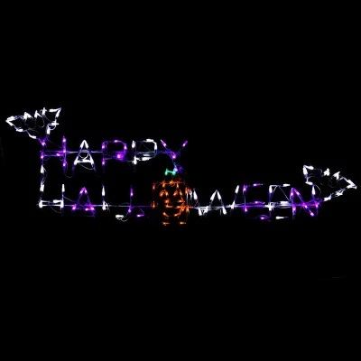 National Tree Company 57" Lighted Happy Halloween Sign 3 National Tree Company 57" Lighted Happy Halloween Sign - Image 3