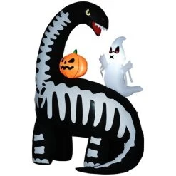 HOMCOM 6FT Halloween Inflatable Dinosaur with Ghost and Pumpkin, Halloween Decorations with LED Lights for Garden, Indoor, Outdoor -Hyde and Eek Cosplay Store GUEST f227a183 3d84 4cda a28e b08a4da5801c