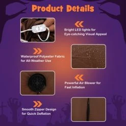 Tangkula 8FT Tall Halloween Inflatable Decoration Blow Up Dead Tree & Pumpkins & Scary Clowns, Bright LED Lights, Air Blower Self-inflate Decoration -Hyde and Eek Cosplay Store GUEST f275506c db37 457e b914 8f4c843c66e0