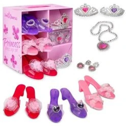 Dress Up America Dress Up Shoes for Girls - Princess Jewelry, Shoes, and Tiara Set
