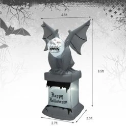 Costway 8.2 FT Halloween Inflatable Gravestone w/ Gargoyle Yard Decoration w/LED Lights -Hyde and Eek Cosplay Store GUEST f3608aae 2c8d 4614 87d1 abd684b65422