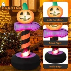 Costway 6 FT Halloween Inflatable Pumpkin Road Sign Festival Decor w/Rotating Flame Lamp -Hyde and Eek Cosplay Store GUEST f44e94f8 bfa1 420c 853b 38c1203e74df