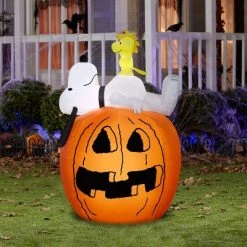 National Tree Company 54" Inflatable Halloween Snoopy and Woodstock