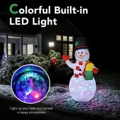Costway 5 FT Tall Snowman Inflatable Blow up Inflatable w/Built-in Colorful LED Lights -Hyde and Eek Cosplay Store GUEST f7f59785 226e 4d90 bab3 de811c567bc4