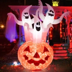 Tangkula 6FT Halloween Inflatable Decorations 3 White Ghosts on Pumpkin Spooky Halloween Blow Up Pumpkin Ghost Decor w/ Build-in LED Lights 13 Tangkula 6FT Halloween Inflatable Decorations 3 White Ghosts on Pumpkin Spooky Halloween Blow Up Pumpkin Ghost Decor w/ Build-in LED Lights -Hyde and Eek Cosplay Store GUEST f9b2e3ae fb48 4015 af11 9f3a997b8ea7