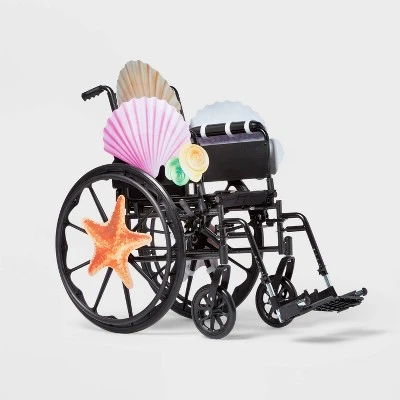 Kids' Adaptive Mermaid Halloween Costume Wheelchair Cover with Hairpiece - Hyde & EEK! Boutique™ Multicolor 5 Kids' Adaptive Mermaid Halloween Costume Wheelchair Cover with Hairpiece - Hyde & EEK! Boutique™ Multicolor - Image 5