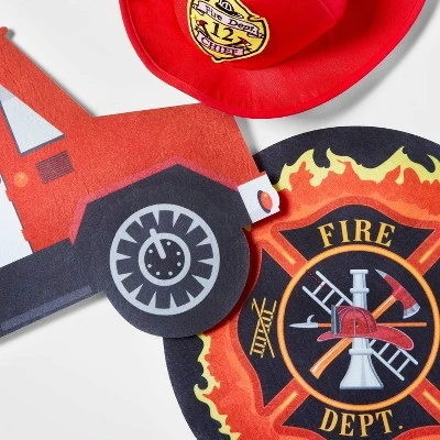 Kids' Adaptive Fire Truck Halloween Costume Wheelchair Cover with Helmet - Hyde & EEK! Boutique™ Multicolor 4 Kids' Adaptive Fire Truck Halloween Costume Wheelchair Cover with Helmet - Hyde & EEK! Boutique™ Multicolor - Image 4