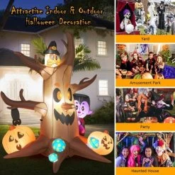 Costway 6ft Inflatable Halloween Dead Tree with Pumpkin Blow up Ghost Tree w/ RGB Lights -Hyde and Eek Cosplay Store GUEST fd909638 9b93 4fd6 bdbd 30d7c8641fde