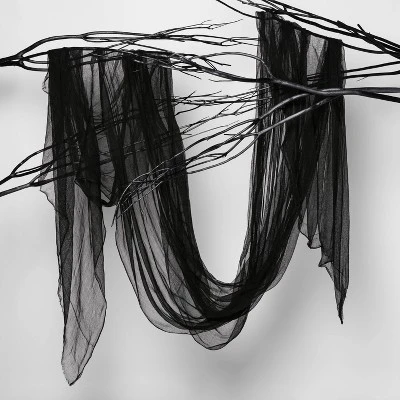Hyde & EEK! Boutique 12.5' Jumbo Gauze Cloth Black Halloween Decorative Prop - Hyde & EEK! Boutique™ 2 Hyde & EEK! Boutique 12.5' Jumbo Gauze Cloth Black Halloween Decorative Prop - Hyde & EEK! Boutique™ - Image 2
