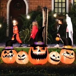 Tangkula Long Inflatable Pumpkin Family Waterproof Halloween Yard Decoration with Built-in LED Lights Indoor & Outdoor Halloween Decor -Hyde and Eek Cosplay Store GUEST ffb15ca6 37c4 4c4d a76c 81438ffd3384