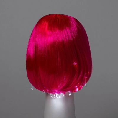 Hyde & EEK! Boutique Adult Premium Light Up Hot Pink Bob Halloween Costume Wig - Hyde & EEK! Boutique™ 2 Hyde & EEK! Boutique Adult Premium Light Up Hot Pink Bob Halloween Costume Wig - Hyde & EEK! Boutique™ - Image 2